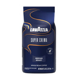 Lavazza Super Crema front packaging showing bag and brand for clear product identification and freshness