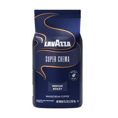 Lavazza Super Crema front packaging showing bag and brand for clear product identification and freshness
