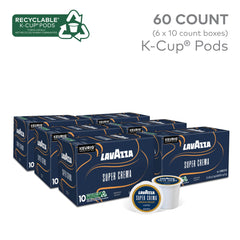 Lavazza Super Crema K-Cup top view showing pod design and easy placement