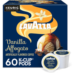 Lavazza front packaging showing box and brand, conveying premium flavored coffee