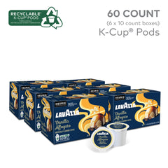 Lavazza K-Cup pod close-up showing pod top and freshness seal for convenience