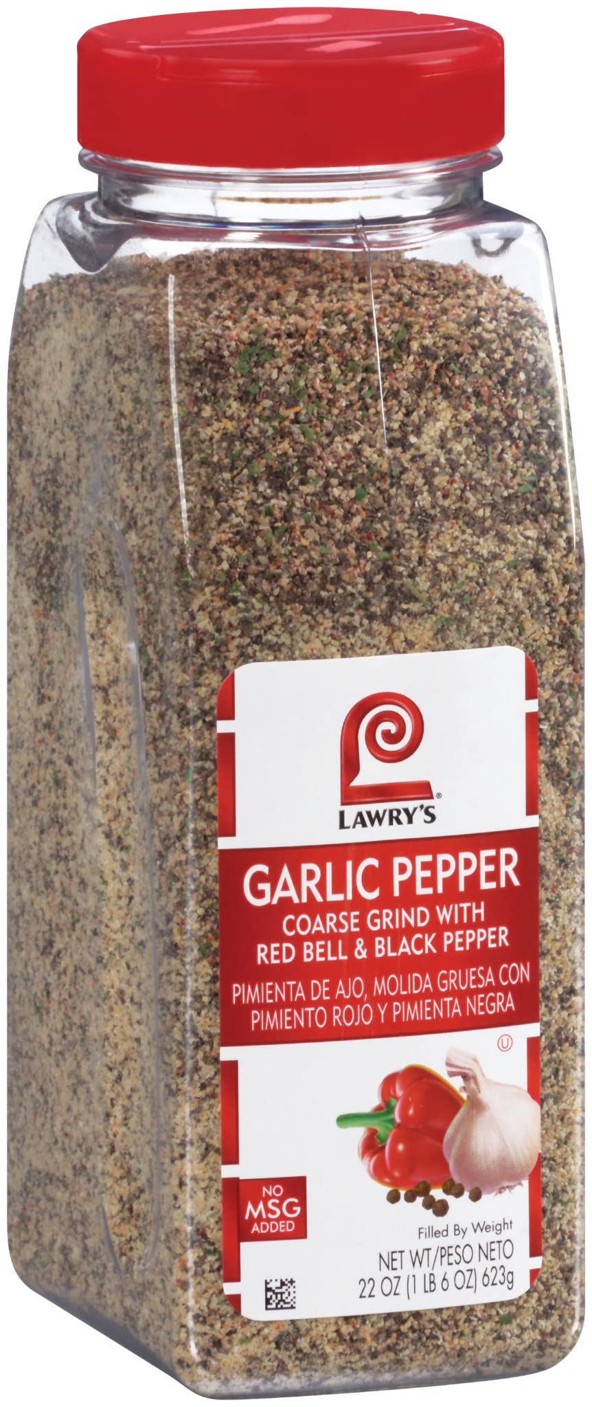 Lawry's front packaging showing 22 oz jar and labeling for quick identification and storage