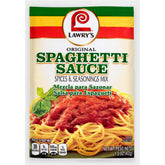 Lawry's front packaging shows brand and quick sauce solution