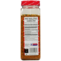 Lawry's container with flip-top lid open for easy dispensing and freshness
