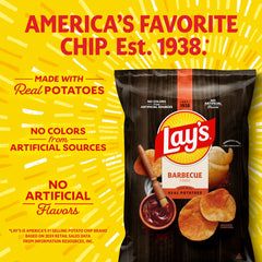 Lay's single-serve barbecue bag inside a lunchbox offering portable snack convenience