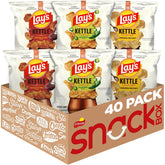 Lay's kettle cooked variety pack front view showing vibrant packaging and convenience