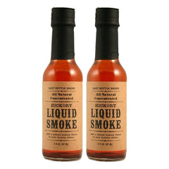 Lazy Kettle liquid smoke front bottle showing label and concentrated hickory flavor
