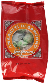 Lazzaroni front packaging of Amaretti refill bag showing product branding and size