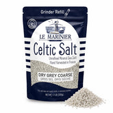 Le Marinier front packaging showing 500g bag and natural coarse salt benefit