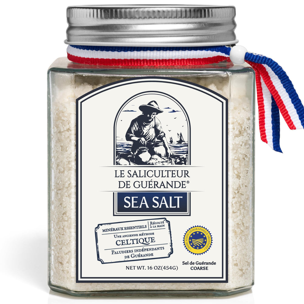Le Saliculteur glass jar front view showing brand and eco packaging benefit
