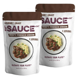 Le Sauce & CO front packaging showing 2-pack and 4-serving info for convenience