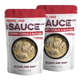 Le Sauce & CO front pouch showing brand and quick gourmet benefit