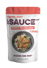 Le Sauce & CO front pouch shot showing label and serving suggestion for quick dinners