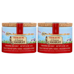 Le Saunier De Camargue front packaging showing 4.4 oz jars and branding benefits