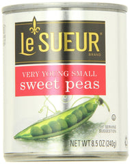 Le Sueur front-of-can showing label and serving suggestion for easy meals