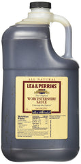Lea & Perrins 1-gallon jug front label showing brand and original flavor benefit