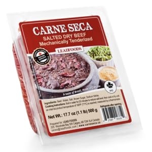 Lead Foods package front showing carne seca and authentic Brazilian flavor