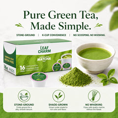 LeafCharm single pod close-up showing pod detail and easy no-mess preparation benefit