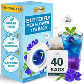 LeafLea front packaging showing 40 tea bags and product name for vibrant presentation