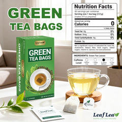 LeafLea individually foil-wrapped tea bag protecting aroma and freshness