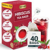 LeafLea front box display showing packaging and 40 tea bags for convenient brewing