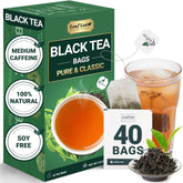 LeafLea front box showing 40-count and bold black tea convenience
