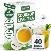 LeafLea front packaging showing 40 tea bags and clean labeling for convenience