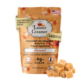 Leaner Creamer front packaging showing caramel flavor and serving information