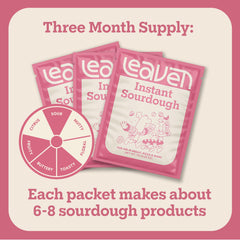 leaven foods dough mix in bowl with packet nearby — simplifies mixing and fermentation