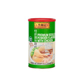 Lee Kum Kee front label showing product and clear benefit of rich chicken flavor