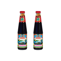 Lee Kum Kee front packaging showing two 18 oz bottles and branding benefits