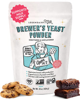 Legendairy Milk front packaging showing 16 oz jar and clear label benefit