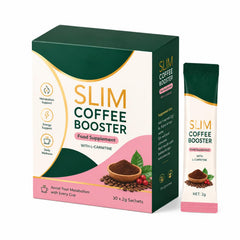 Lejuv front box of Slim Coffee Booster showing compact single-serve convenience
