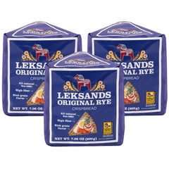 Leksands front packaging showing three-pack and brand clarity for informed choice