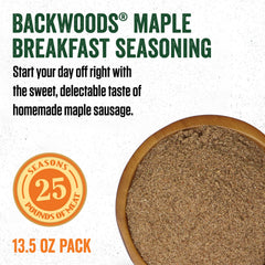 LEM seasoning mixed into ground meat in bowl, aids even flavoring