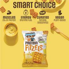 Lenny & Larry's pretzel next to a water bottle to show 3 oz serving size for on-the-go fueling