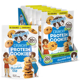 Lenny & Larry's front pouch showing chocolate chip cookies and branding for easy identification