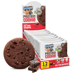 Lenny & Larry's front packaging showing the brownie flavor and benefits