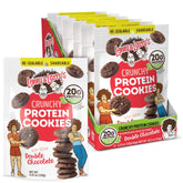 Lenny & Larry's front packaging showing double chocolate pouch and clear branding