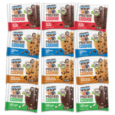 Lenny & Larry's front packaging Chocolate Lovers pack showing variety and convenience
