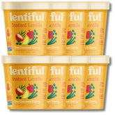 Lentiful front packaging showing Thai Coconut Curry for instant convenience and flavor
