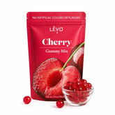 LĒVO front packaging showing tart cherry mix and clear benefits