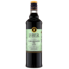 Liber & Co. caramelized fig syrup front bottle image showing product and label for easy identification