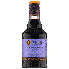 Liber & Co. marion blackberry syrup bottle front showing rich color and premium look