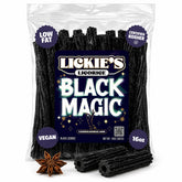 Lickies Licorice front packaging showing 16 oz bag and vintage design, highlights premium gifting