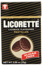 LICORETTE front packaging showing twelve 0.88-ounce boxes and brand logo