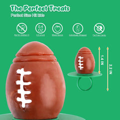 LIDATREE close-up of football-shaped ring candy highlighting textured detail and grip
