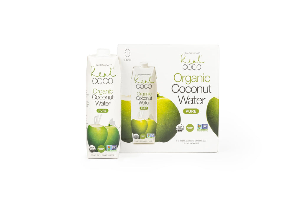 Life Refreshed front packaging shows 1L carton, clear organic hydration