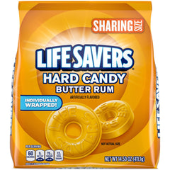 Life Savers front packaging showing butter rum flavor and shelf appeal