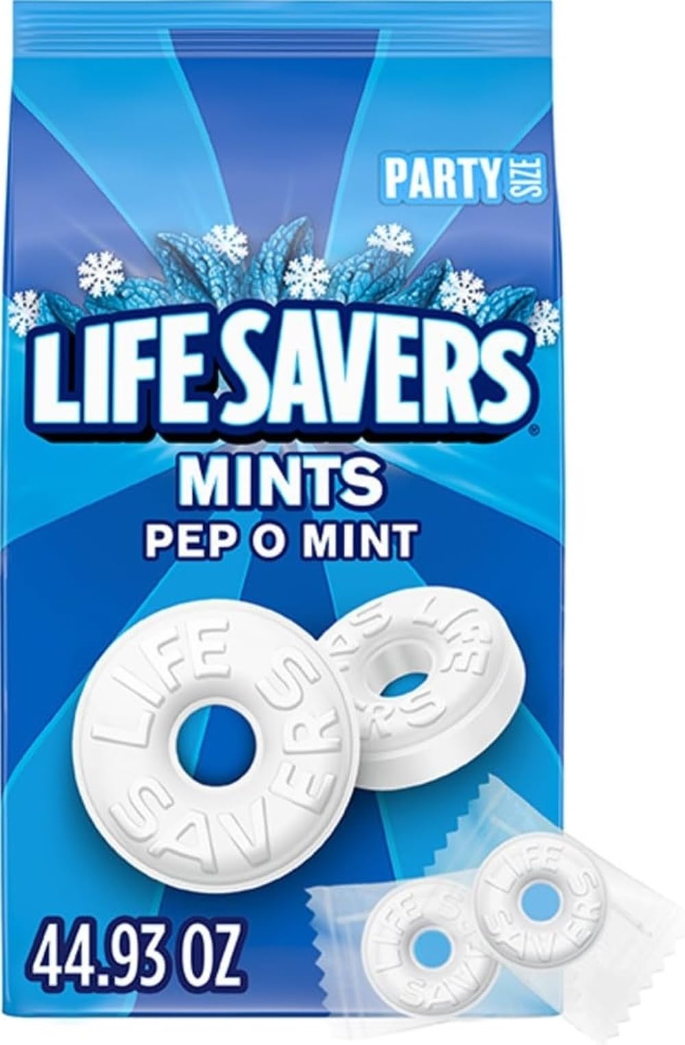 Life Savers front packaging showing party size and easy sharing